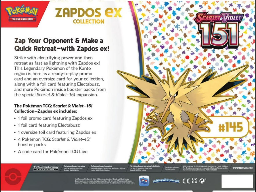 Scarlet & Violet 151 Zapdos ex Collection