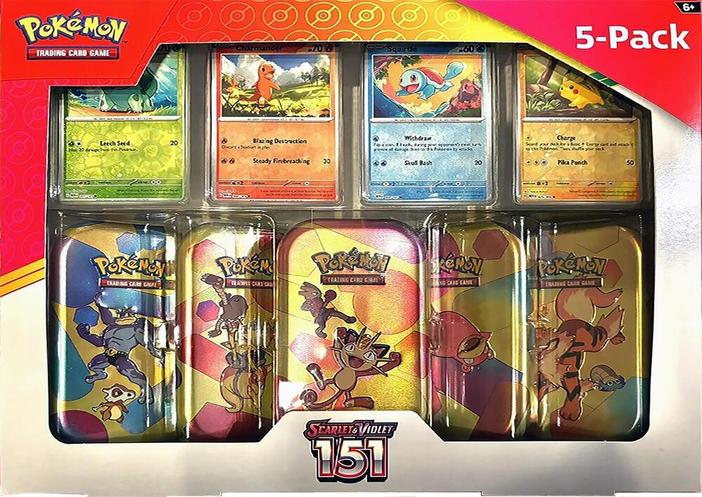 Pokemon Scarlet & Violet 151 Mini Tin 5-pack (Meowth)