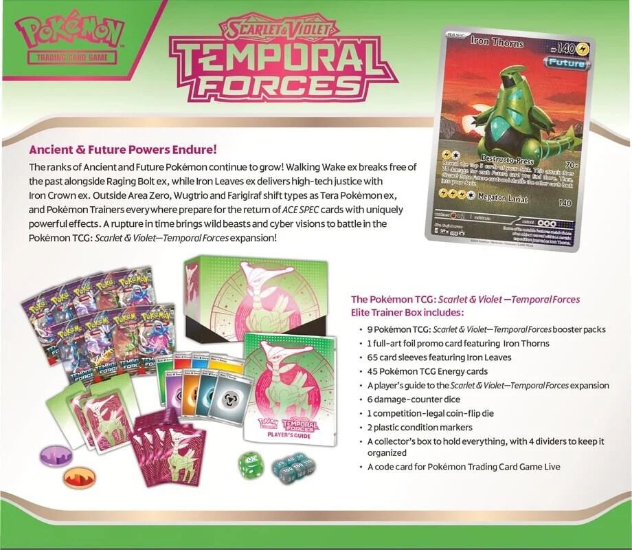 Temporal Forces Elite Trainer Box [Iron Leaves ex or Walking Wake]