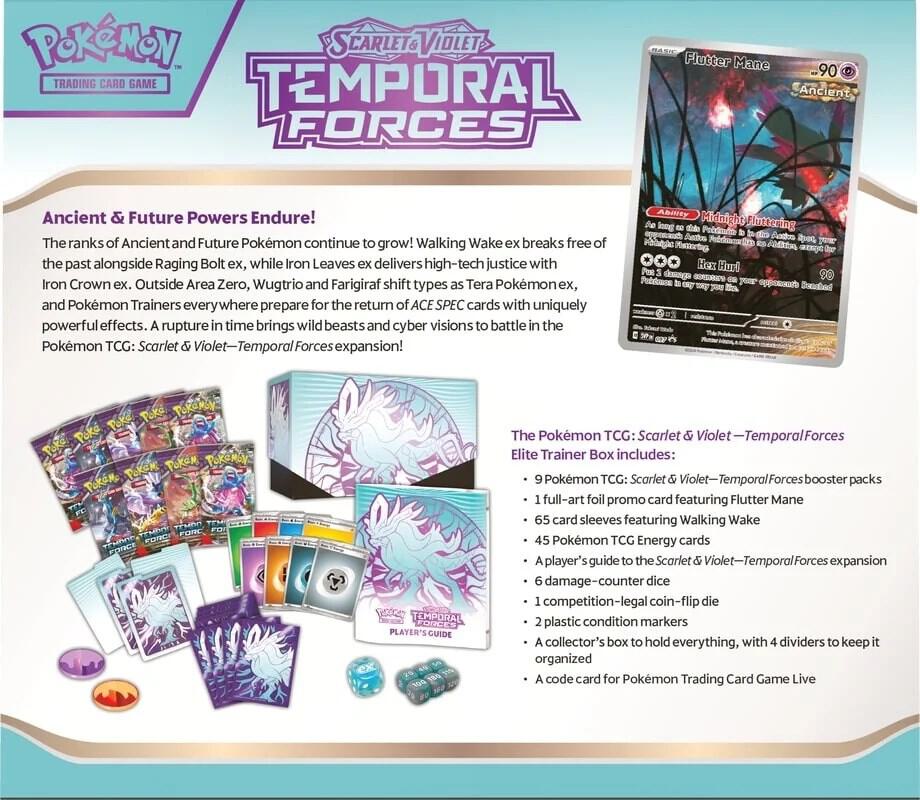 Temporal Forces Elite Trainer Box [Iron Leaves ex or Walking Wake]